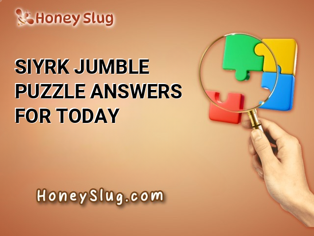 SIYRK Jumble Puzzle Answers for Today