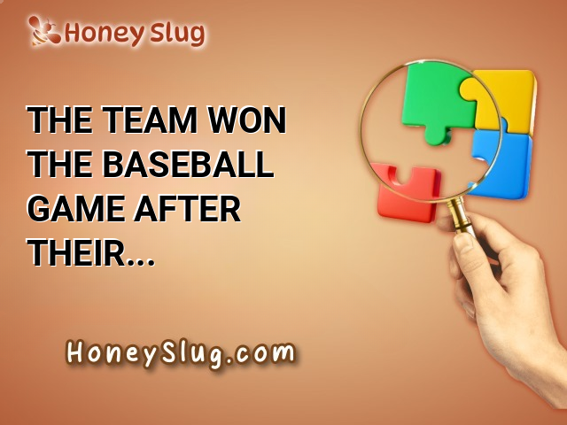 The Team Won the Baseball Game After Their Relief Pitcher