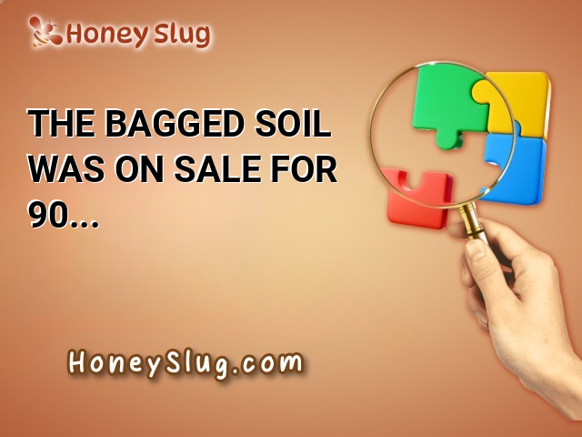 The bagged soil was on sale for 90 percent off, which made it Jumble Clue