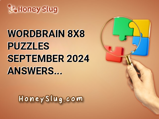 WordBrain 8x8 Puzzles September 2024 Answers