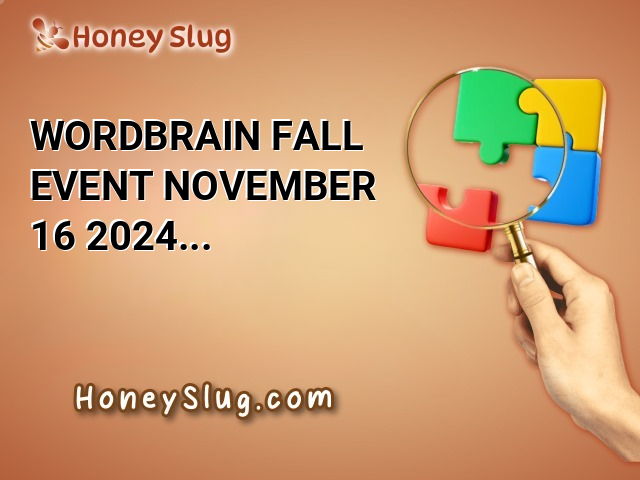 WordBrain Fall Event November 16 2024 Solutions