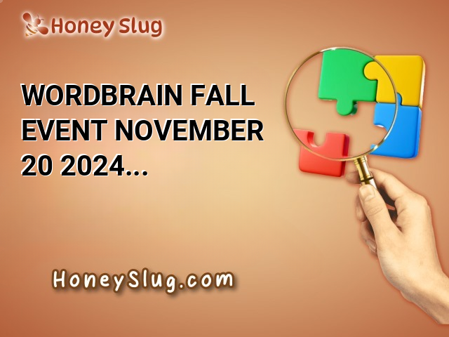 WordBrain Fall Event November 20 2024 Solutions