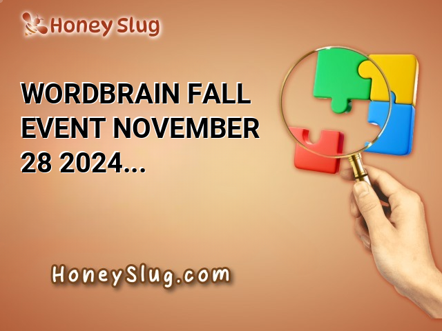 WordBrain Fall Event November 28 2024 Solutions