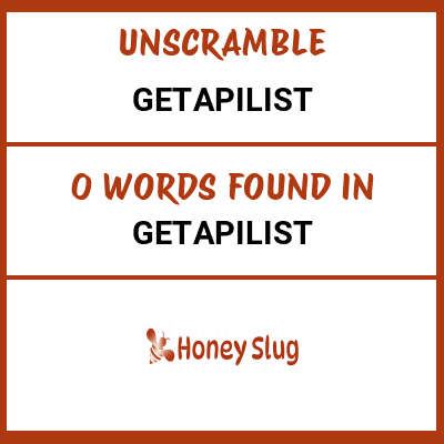 Unscramble GetApiList