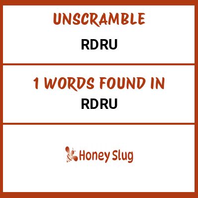 Unscramble RDrU