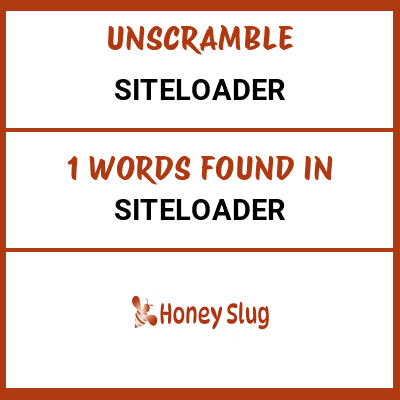 Unscramble SiteLoader