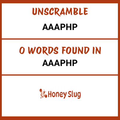 Unscramble aaaphp