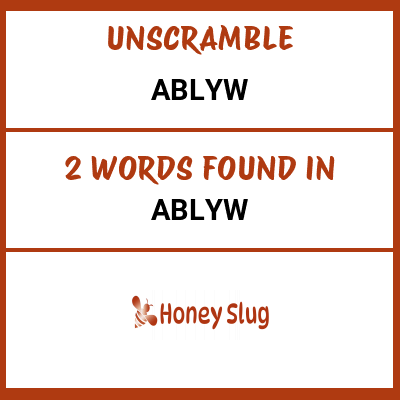 Unscramble ablyw