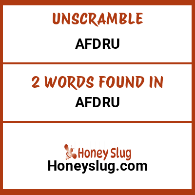 Unscramble afdru