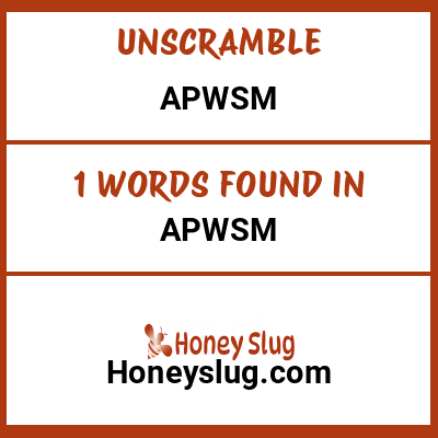 Unscramble apwsm