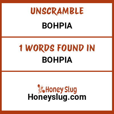 Unscramble bohpia