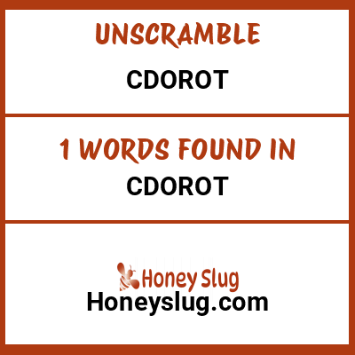 Unscramble cdorot