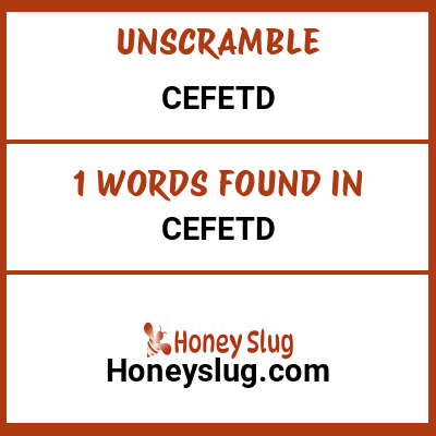 Unscramble cefetd