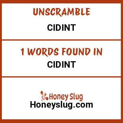 Unscramble cidint