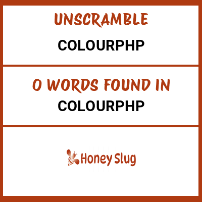 Unscramble colourphp