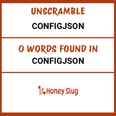 Unscramble configjson