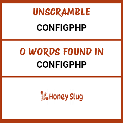 Unscramble configphp