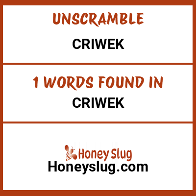 Unscramble criwek