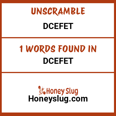 Unscramble dcefet