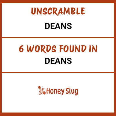 Unscramble deans