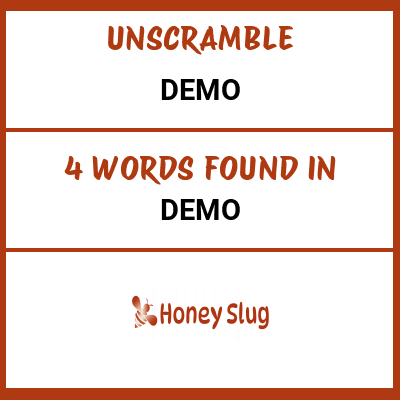 Unscramble demo