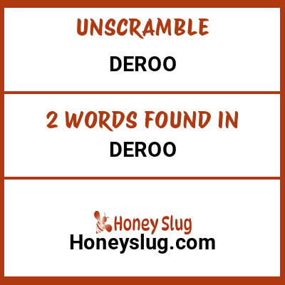 Unscramble deroo