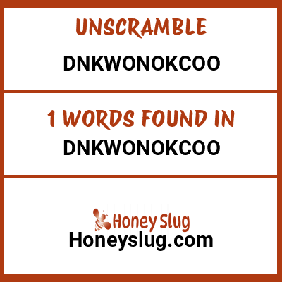 Unscramble dnkwonokcoo