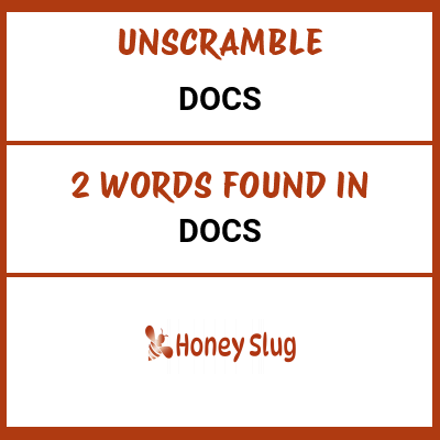 Unscramble docs