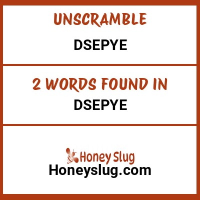 Unscramble dsepye