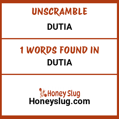 Unscramble dutia