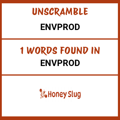 Unscramble envprod