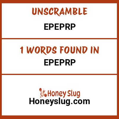 Unscramble epeprp