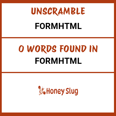 Unscramble formhtml