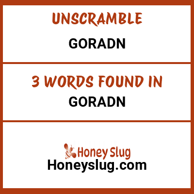 Unscramble goradn