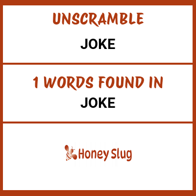 Unscramble joke