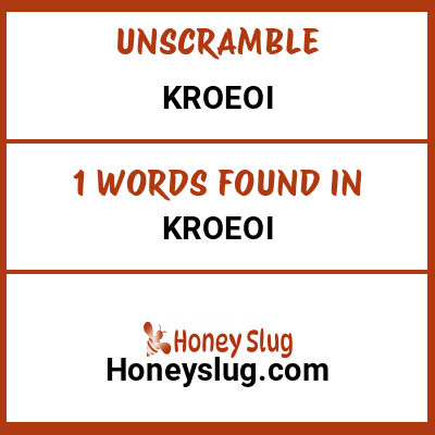 Unscramble kroeoi