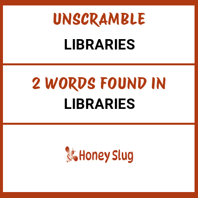 Unscramble libraries