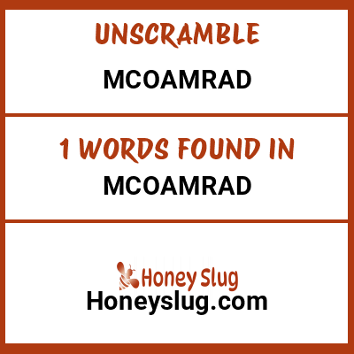 Unscramble mcoamrad