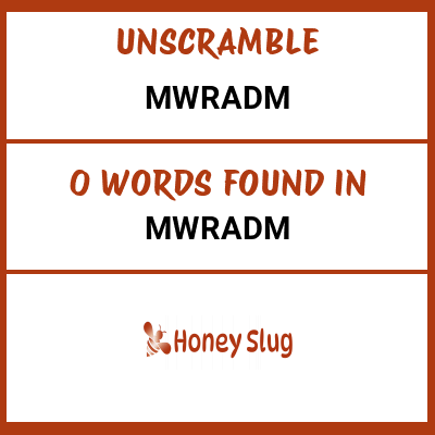 Unscramble mwradm