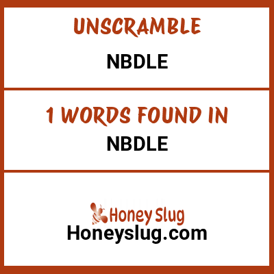 Unscramble nbdle