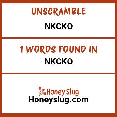 Unscramble nkcko