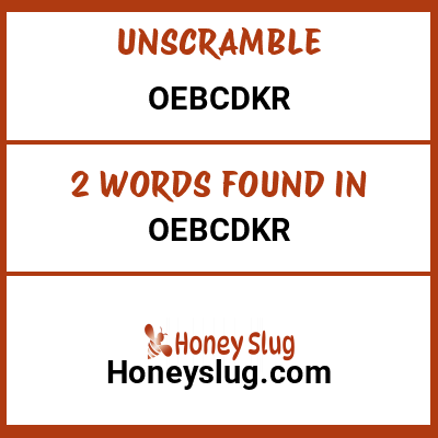 Unscramble oebcdkr