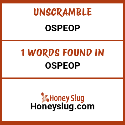 Unscramble ospeop