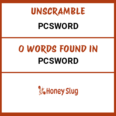 Unscramble pcsword