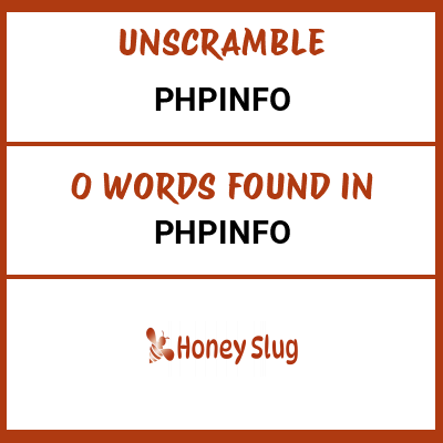 Unscramble phpinfo