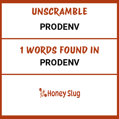 Unscramble prodenv