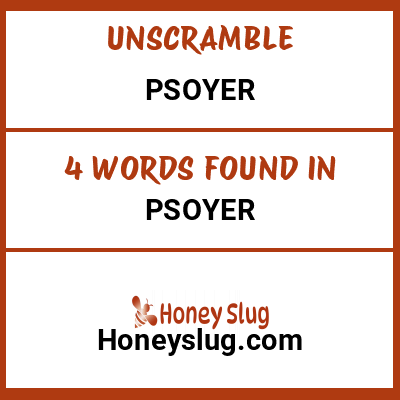 Unscramble psoyer