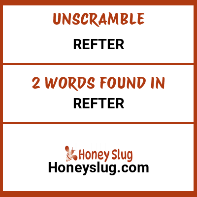 Unscramble refter