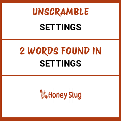 Unscramble settings