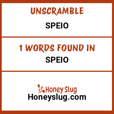 Unscramble speio